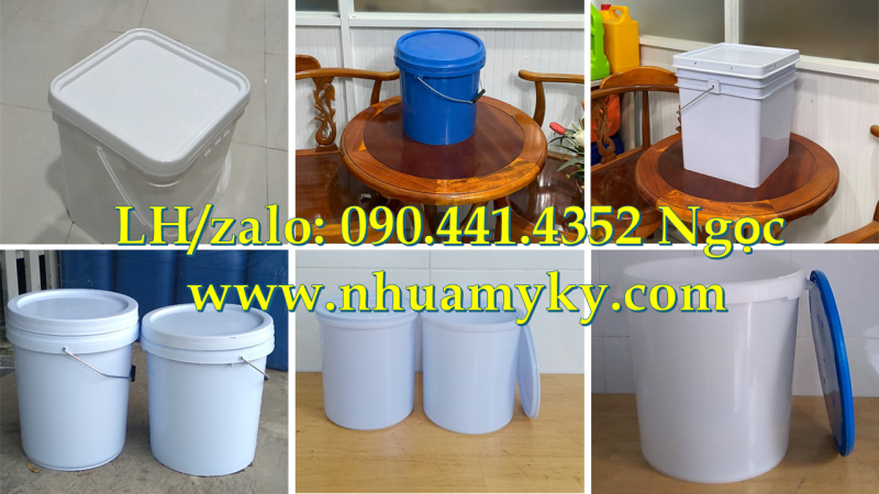 Vỏ thùng sơn 30 lít tròn, sản xuất vỏ thùng đựng sơn 22 lít, thùng đựng sơn nhựa 20 lít dày