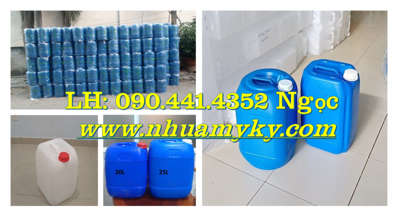 Can nhựa 25 lít đựng hóa chất sinh khí, can nhựa 30L nắp garenti thoát khí 