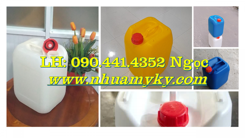 Can nhựa 25 lít đựng hóa chất sinh khí, can nhựa 30L nắp garenti thoát khí 