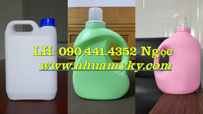 Can nhựa 2 lít đựng chất xơ, can nhựa 5 lít đựng xenlulozơ, can nhựa 1 lít đựng đường guclozơ 