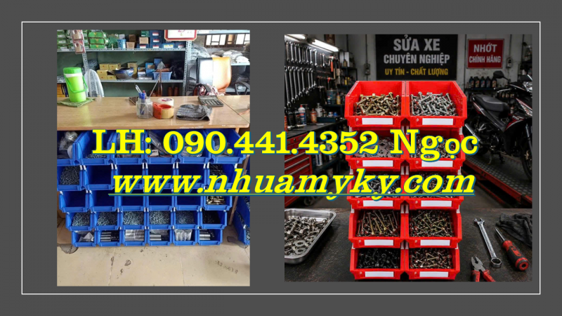 Kệ nhựa đựng phụ kiện, hộp nhựa đựng linh kiện giá rẻ, khay nhựa A6 đựng vật nhọn