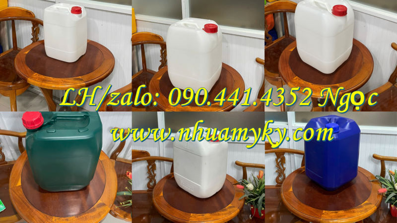 Vỏ can nhựa 30 lít nắp garenti thoát khí, thùng nhựa 20L đựng đường fructo, can nhựa 10L đựng xăng