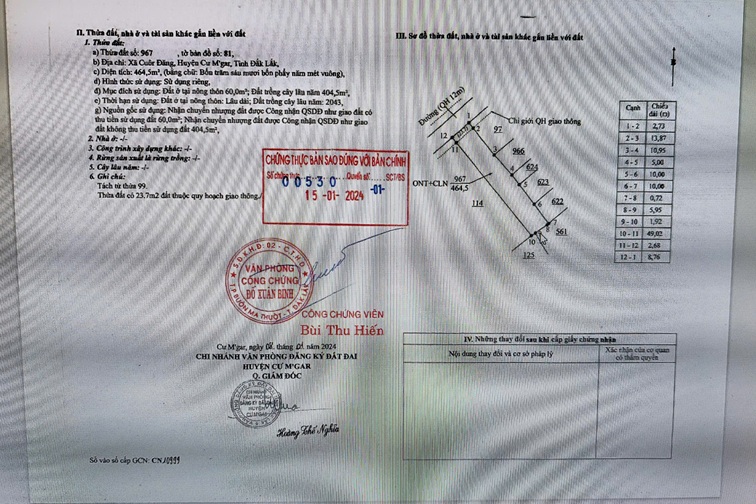 ĐẦU TƯ SINH LỜI - CHÍNH CHỦ CẦN BÁN GẤP LÔ ĐẤT TẠI Xã Cuôr Đăng,  Cư M'gar, Đắk Lắk
