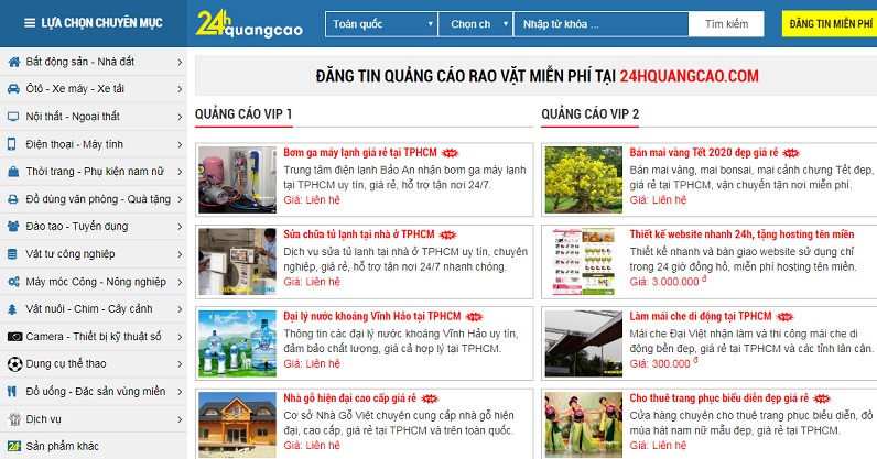 Các trang rao vặt Khánh Hòa