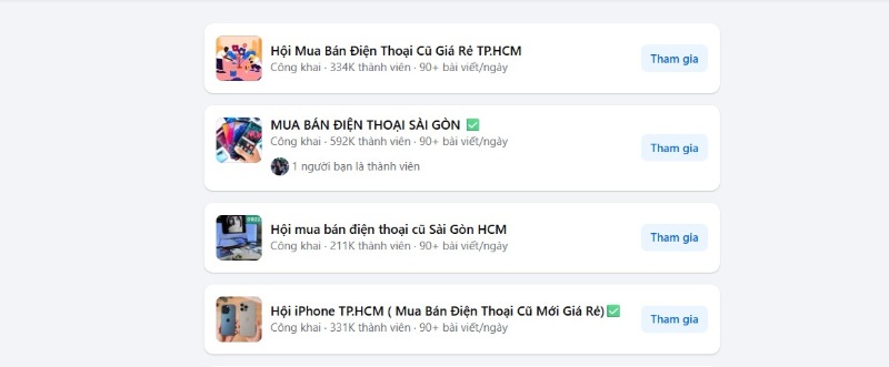Chợ mua điện thoại