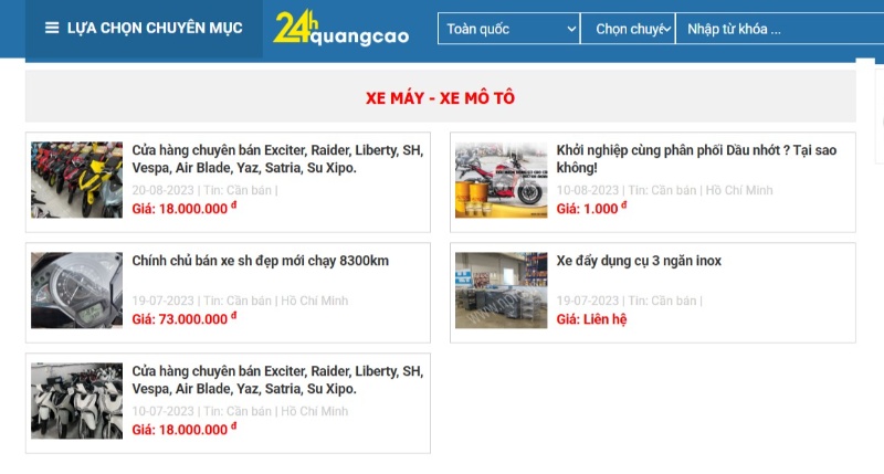 Chợ xe máy cũ