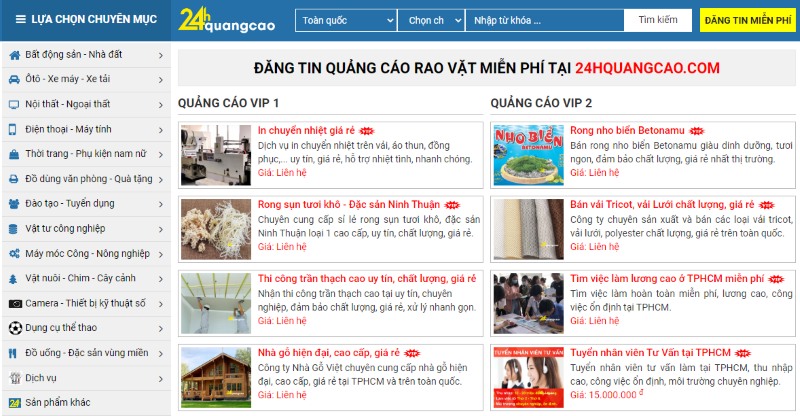 Đăng tin rao vặt Cẩm Phả Đăng tin rao vặt Cẩm Phả