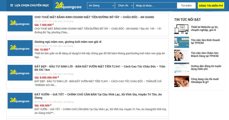 Diễn đàn rao vặt An Giang Diễn đàn rao vặt An Giang