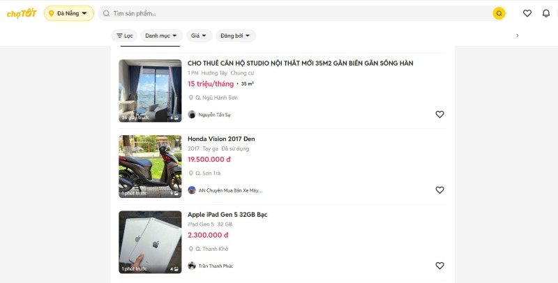 Kênh mua bán rao vặt Hội An