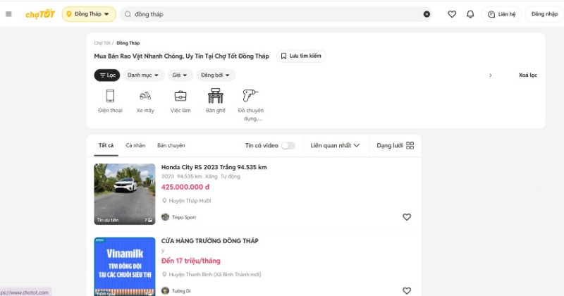 Kênh rao vặt  Đồng Tháp
