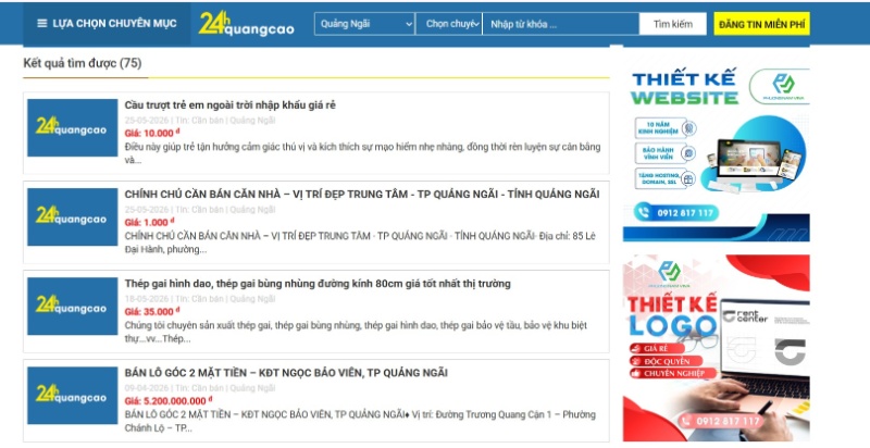 Mua bán rao vặt ở Quảng Ngãi