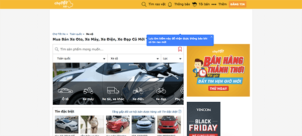 Rao vặt ô tô cũ