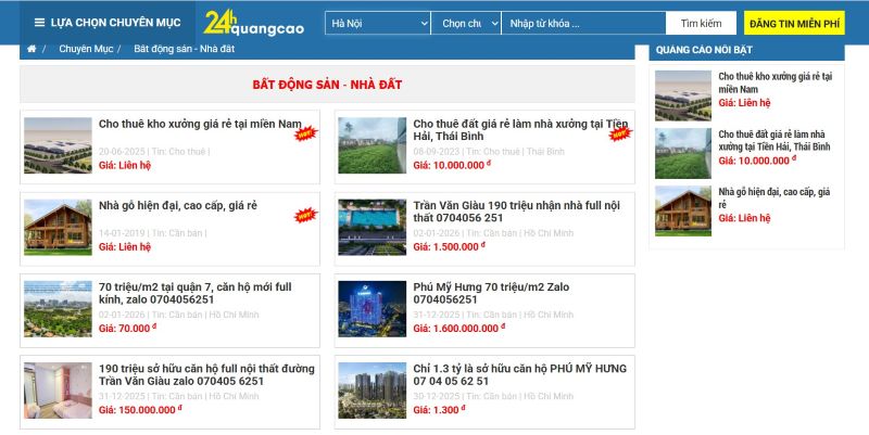 Thị trường bất động sản miền Bắc