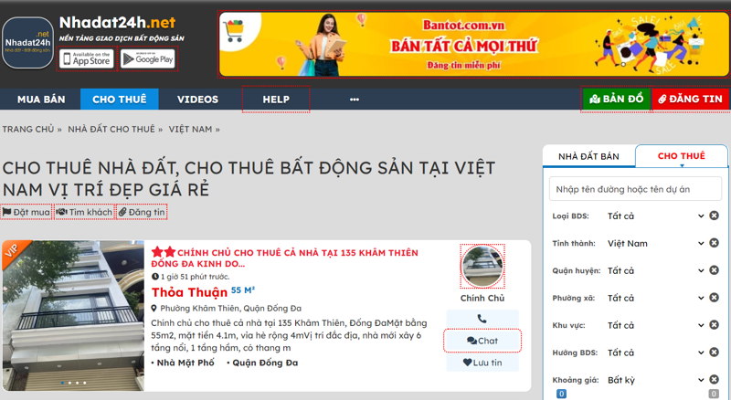 Trang đăng tin cho thuê nhà miễn phí