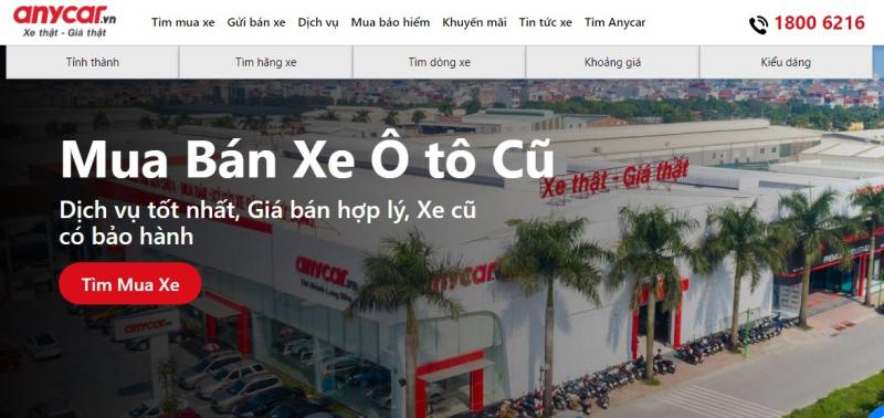 Trang web bán xe cũ uy tín