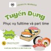 Nhà Hàng Nhật cần tuyển Phục vụ Part time và Fulltime