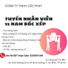 TUYỂN NHÂN VIÊN 15 NAM BỐC XẾP 