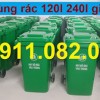  Bán thùng rác công nghiệp giá rẻ tại cần thơ, thùng rác 120l 240l- lh 0911082000