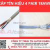 Cáp tín hiệu âm thanh 18awg 4 pair Altek Kabel 