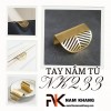 Tay nắm tủ đồng cao cấp thiết kế độc đáo dạng lá NK233 | Zalo 0901 196 552