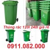  Giảm giá khuyến mãi thùng rác giá rẻ, thùng rác 120l 240l 660l màu xanh lh 0911.082.000