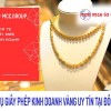 Dịch vụ xin giấy phép kinh doanh vàng tại Đồng Nai 