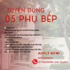 Bếp chay nhà Rốp đang còn thiếu 05 Phụ bếp toàn thời gian