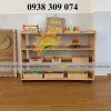 Kệ gỗ mầm non giá rẻ, kệ montessori mầm non AD