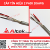 Cáp tín hiệu âm thanh , báo động 2 pair 20awg Altek Kabel