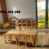 Bàn gập chân mầm non, bàn nhựa mầm non nhiều mẫu
