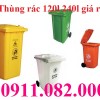Bán thùng rác nhựa màu xanh giá rẻ, thùng rác 120l 240l 660l giá sỉ lẻ- lh 0911082000