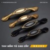 Tay nắm tủ đồng phối hoa văn cổ điển NK203 | Zalo 0901 196 552