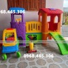 Nhà nhựa cầu trượt trẻ em nhập khẩu, ngôi nhà cầu trượt cho bé