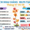 LỊCH HỌC IELTS TẠI CET NĂM 2025 tại TÂN PHÚ 