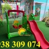 Cầu trượt xích đu con gấu cho bé, cầu trượt đơn giá rẻ