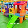Cầu trượt 2 khối nhà, ngôi nhà cầu trượt trẻ em