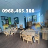 Bàn gỗ gập chân mầm non, bàn gỗ mầm non