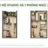 Căn hộ 1 phòng ngủ 38m2 1PN 1WC Sky Retreat, Quỹ hàng ưu tiên,Hướng cao tốc thoáng mát