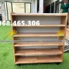 Kệ dép mầm non bằng gỗ, kệ dép mẫu giáo