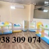 Kệ góc chơi mầm non, tủ kệ mầm non, kệ gỗ mầm non