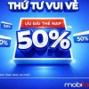 Thứ 4 vui vẻ, nạp thẻ nhận ngay 50% khuyến mãi từ MobiFone