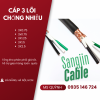 Cáp sangjin 3x0.5, 3x0.75, 3x1.25, 3x1.5, 3x2.5 Sài Gòn, Đồng Nai, Bình Dương