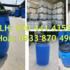 Vỏ thùng phuy nhựa 220L làm bè, thùng phuy nhựa cũ đựng hóa chất tiết kiệm 