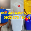 Can 10 lít vuông đựng HCl, can nhựa 20 lít đựng thuốc trừ sâu, can 25 lít đựng nhớt 