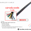 Cáp cvvs 7x0.5, 7x0.75, 7x1.25, 7x1.5 sangjin Sài Gòn, Ninh Thuận, Trà Vinh, Vĩnh Long, Tây ninh