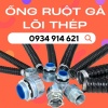 Ống ruột gà lõi thép và đầu nối ống với máng điện - Đà Nẵng 