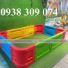 Nhà banh nhựa lắp ráp trẻ em, quây bóng nhựa mầm non