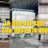 Bồn nhựa vuông 1 khối trắng, thùng nhựa 1000 lít qua sử dụng đã được súc sạch