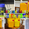 Vỏ can nhựa 2 lít, can nhựa 1 lít giá rẻ, can đựng chất lỏng 500ml trắng 