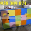 Tủ đựng cặp dép mầm non, tủ đựng balo sách trẻ em mầm non